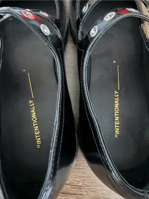 Intentionally Blank Black Patent Leather Studded Double-Strap Mary Jane Shoe 9 thumbnail 10