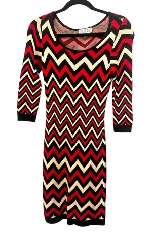 Pink Rose Sweater Dress| Petite Small | Mini | 3/4 Sleeves | A-Line| Figure Flattering thumbnail 1