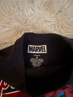 Marvel Black Spider-Man Graphic Crop Top with Red & Blue Print thumbnail 6