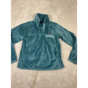 Patagonia‎ Re-Tool Snap-T Fleece Pullover Teal Green Women's Sz S thumbnail 4