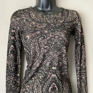 Topshop sz XS black‎ cream lace bodycon dress thumbnail 2