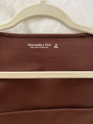 Abercrombie & Fitch silky smooth brown long sleeve top thumbnail 4