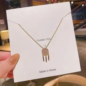 New Fashion Feather Pendant Necklace for Women thumbnail 1