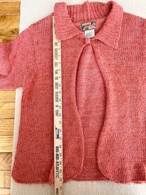 April Cornell Women Knit Cardigan Sweater Button Collar Oversized Boxy M VTG thumbnail 8