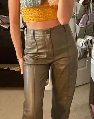 ZARA Leather Trousers thumbnail 1