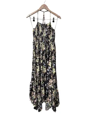 Free People Intimately FP Heat Wave Printed Maxi Dress Midnight Combo Small thumbnail 4