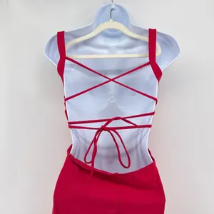Halara NWT SoftlyZero Ruched Lace Up Bodycon Midi Dress‎ Winterberry w/ Bra S thumbnail 6