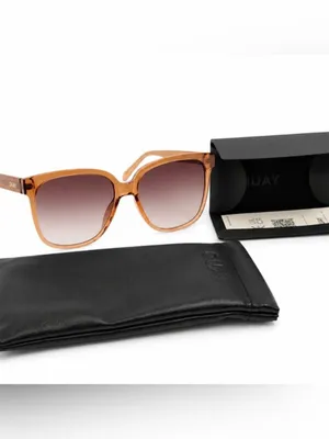 QUAY Womens WIDE AWAKE 77694 Coffee Rose Frame Brown Lenses Sunglasses 59 16 145 thumbnail 4