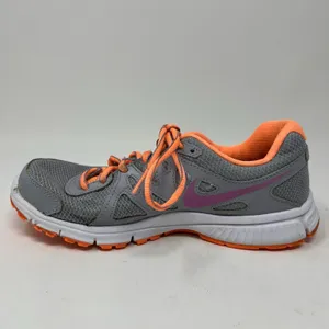 Nike‎ Revolution 2 Gray Orange Lace Up Running Athletic Shoes Women's Size 7 thumbnail 7
