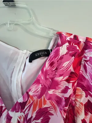 Pink Floral Long Sleeve Wrap Maxi Dress small thumbnail 4