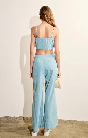 English Factory GINGHAM TWIST CROP TOP & Pants Kelly Green thumbnail 4