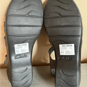 Clarks Leather Adjustable‎ Strap Soft Cushion Sandals Size Women 9.5W Artisan thumbnail 6
