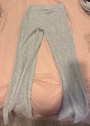 Aerie Ribbed Flare Velour Pants thumbnail 1