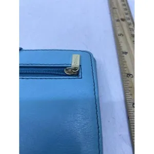 Fossil Blue Leather Large Card Id With Expandable thumbnail 4