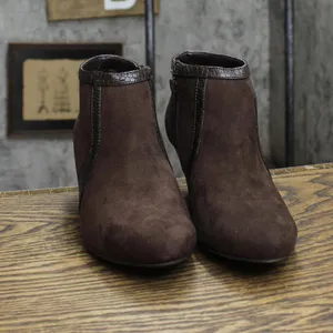 Laura Ashley Womens Suede Wedge Heel Booties 1673e44b64d581 Brown 6.5M thumbnail 3