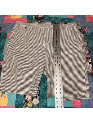 Lauren Ralph Lauren $98 Seersucker Bermuda Women's 14 Striped Bermuda Shorts thumbnail 9
