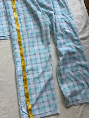 Kim Rogers Blue Plaid Two-Piece Flannel Pajama Set thumbnail 10