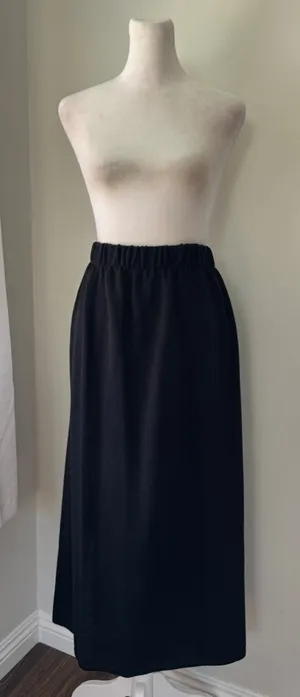 Vintage ‘90s San Remo by Laura Knits Black Knit Sweater Elastic Waist Maxi Skirt thumbnail 1