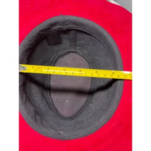 Something Special LA Red Faux Suede Wide Brim Sun Hat‎ Fedora Boho Chic thumbnail 7