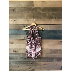 Frederick’s Of Hollywood Floral Handkerchief Halter Tank Top Y2K Large thumbnail 7