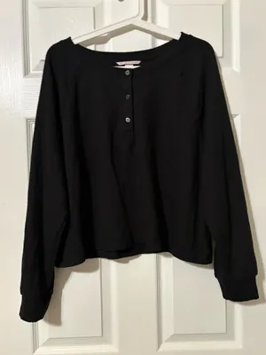 Victoria's Secret black long sleeve and pants pajama set large thumbnail 5