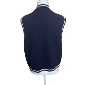 Vintage Robin Sinkler Fireworks Stars‎ Knit Embroidered Vest Medium Patriotic thumbnail 5