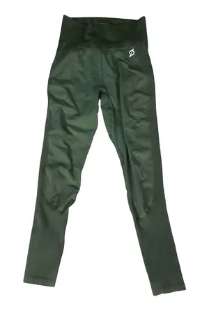 Peloton Green Seamless High-Waist Ribbed Bottom Leggings thumbnail 1