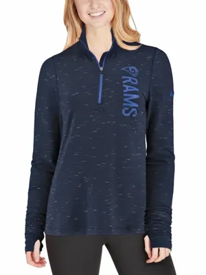 Nike Dri-Fit NFL NWT Los Angeles Rams Navy Heathered Quarter-Zip Pullover thumbnail 1