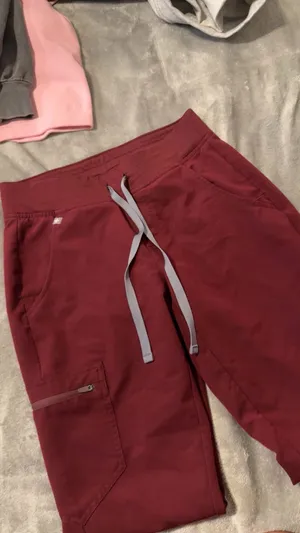 FIGS Burgundy Scrub Pants & Tops thumbnail 2