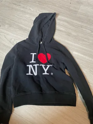 I Heart NY Black Hoodie Sweatshirt Size XS thumbnail 1