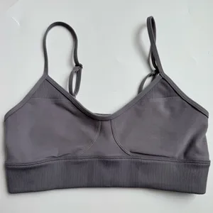 Alo Yoga Alosoft Head Start Sports Bra Fog Gray Size Small Yoga Running thumbnail 3
