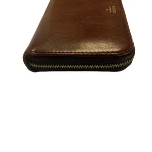FOSSIL BRANDY BROWN FULL ZIP ISSUE NO. 1954 COLLECTION LEATHER WALLET thumbnail 6