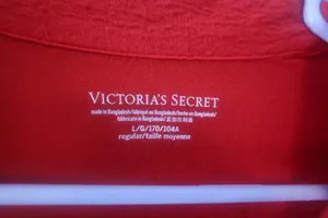 Victoria's Secret modal blend bow pj pajamas button down top with pocket Christmas long sleeve in red size large. thumbnail 7
