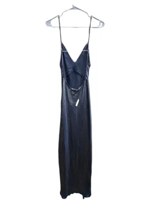 NEW RARE Free People Intimately Grey Silver Foil Slip Dress summer intimates thumbnail 2