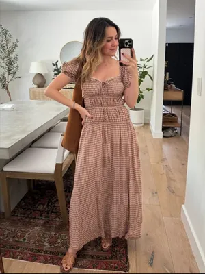 Reformation Rhett Dress in Audrie Check Gingham 6 thumbnail 4