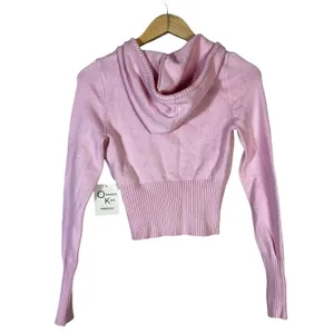 Orange Kiss NWT Womens Y2K Cherry Embroidered Cropped Jacket Pink‎ Kidcore Girly Size M thumbnail 4
