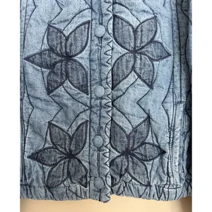 Free People Quinn Quilted Cotton Denim Jacket Women's Size XS thumbnail 12