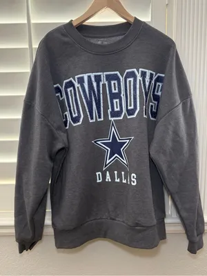 Gameday Couture Charcoal Dallas Cowboys Oversized Bring The Energy Sweatshirt thumbnail 2