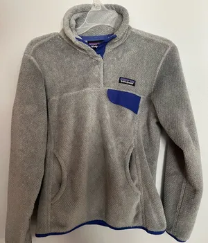 Patagonia fleece gray classic quarter snap sweater‎ Size S thumbnail 1