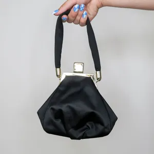 Vintage 50s Black Coin Purse Evening Bag thumbnail 3