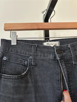 Madewell The Perfect Vintage Crop Jeans Sumner Wash High Rise‎ Black Size 25 thumbnail 4