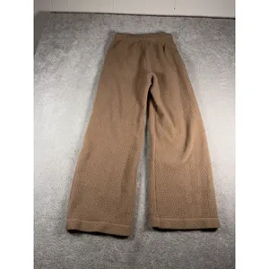 Nike Sweatpants Women S Tan Sherpa Therma-Fit Wide Leg Pocket Fleece Swoosh thumbnail 7
