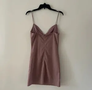 Superdown Revolve Grabriella Cut Out Pink Sparkle Mini Dress Size M thumbnail 5