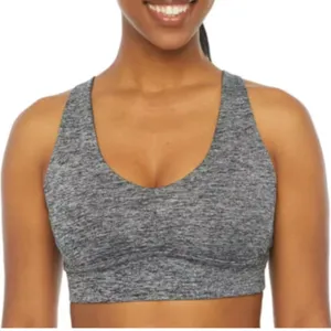 Z By Zella‎ Gray Seamless Sports Bra with Racerback Support thumbnail 1