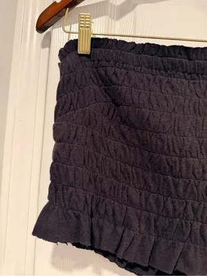 NWOT Free People Beach Size XL Black Smocked Linen Blend Strapless Tube Top thumbnail 2