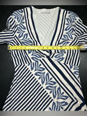 Abercrombie & Fitch Size MT Strips Floral Print Deep V Neck Mini Dress thumbnail 5