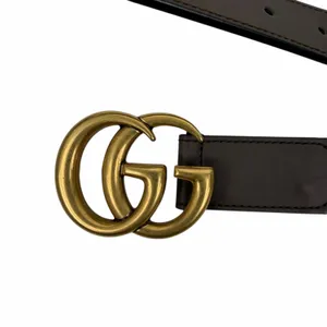 Gucci Canvas Monogram GG Buckle Supreme Leather Belt Brown Size 85cm/34" thumbnail 8