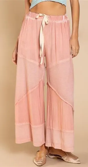 POL‎ Elastic Waistband Wide Leg Pants with Drawstring thumbnail 1