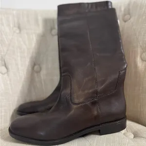Mango Leather High Boots thumbnail 5