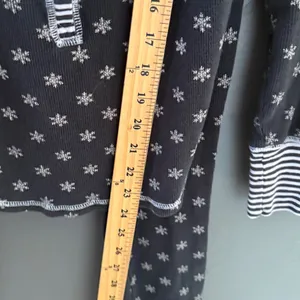 Victorias Secret Womens Black Waffle Knit Snowflake Pajama Set Small Thermal thumbnail 11